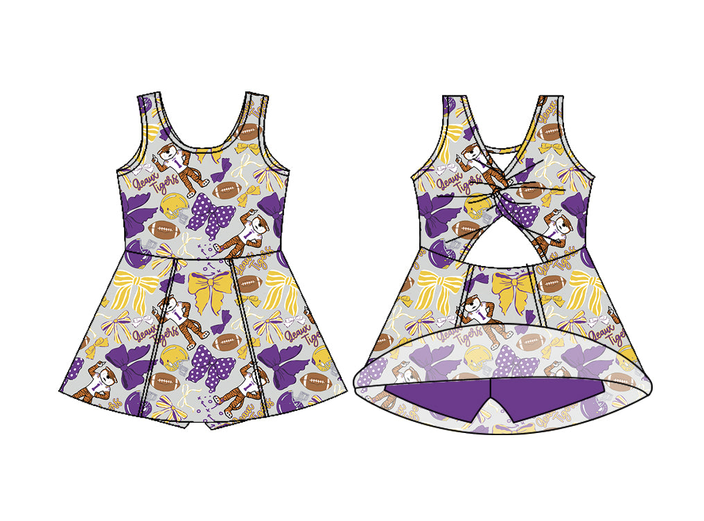 Toddle girls tiger team design yoga dress preorder