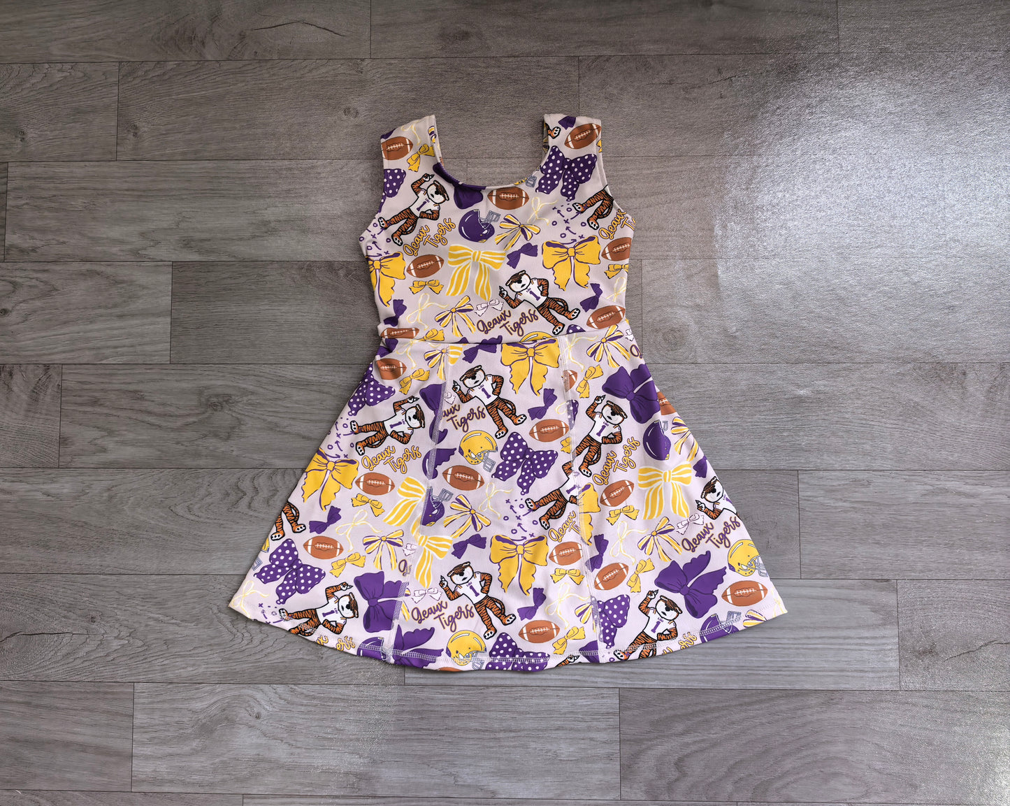 Toddle girls tiger team design yoga dress preorder