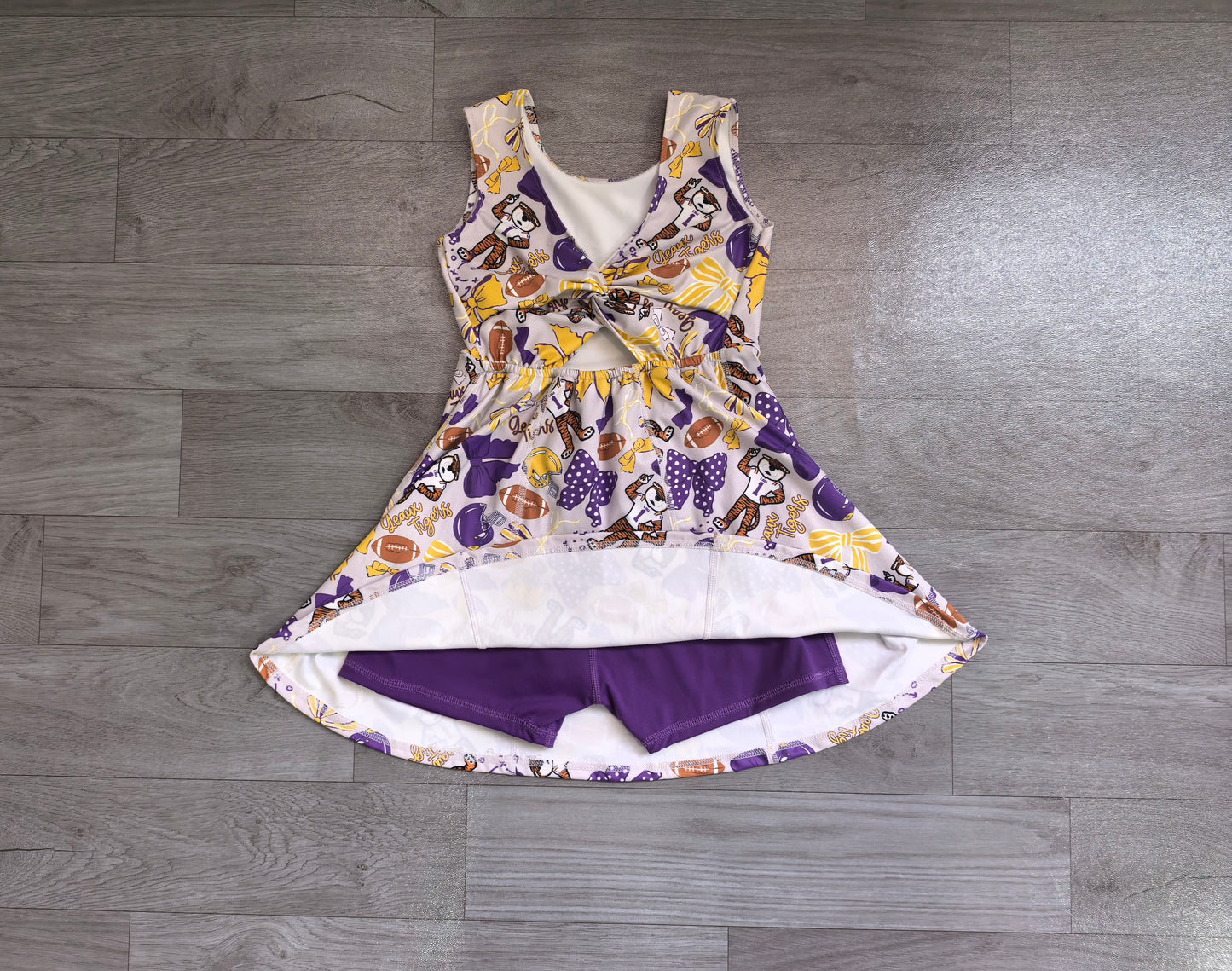 Toddle girls tiger team design yoga dress preorder