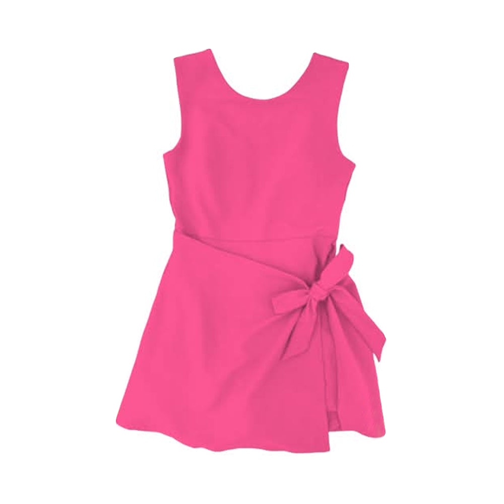 Toddle girls hot pink color design summer yoga dress preorder