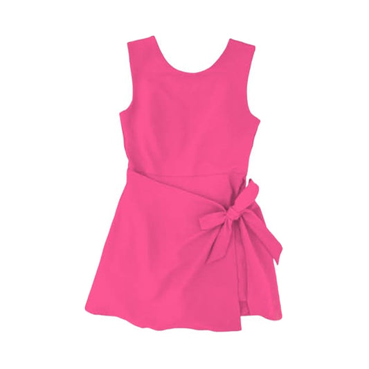 Toddle girls hot pink color design summer yoga dress preorder