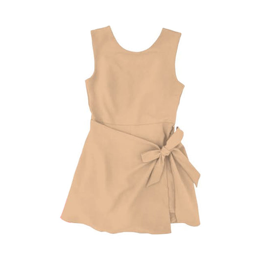 Toddle girls khaki color design summer yoga dress preorder
