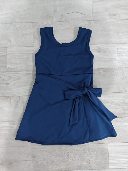 Toddle girls navy  color design summer yoga dress preorder