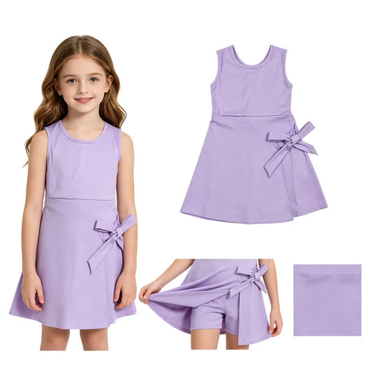 Toddle girls lavender color design summer yoga dress