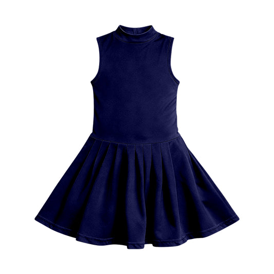 Toddle girls navy color design summer yoga dress preorder