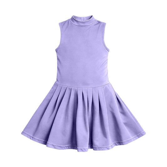 Toddle girls lavender color design summer yoga dress preorder