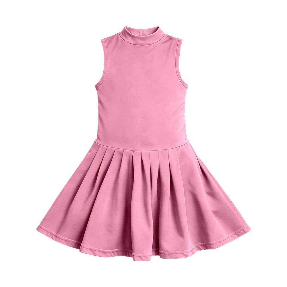 Toddle girls pink color design summer yoga dress preorder