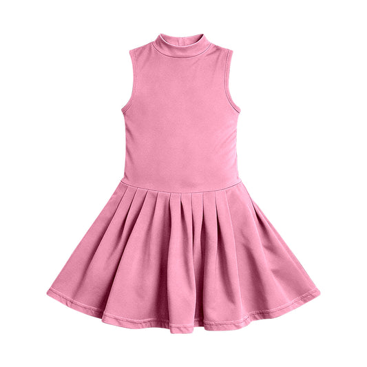 Toddle girls pink color design summer yoga dress preorder