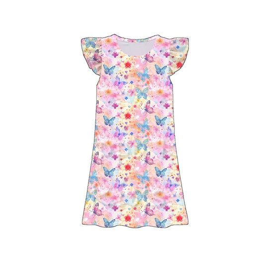 Butterfly print girls summer dress preorder