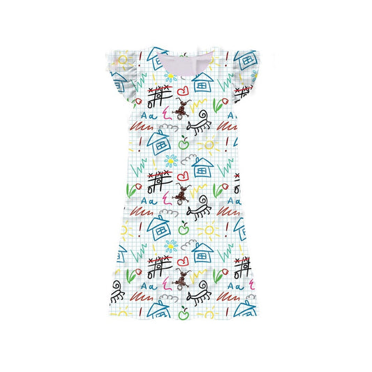 Simple Drawings style girls summer dress preorder