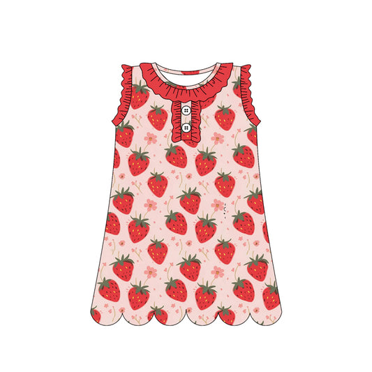 Strawberry design girls summer dress preorder