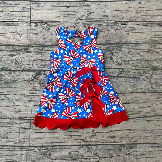 July 4th bow design girls summer yoga dress preorder