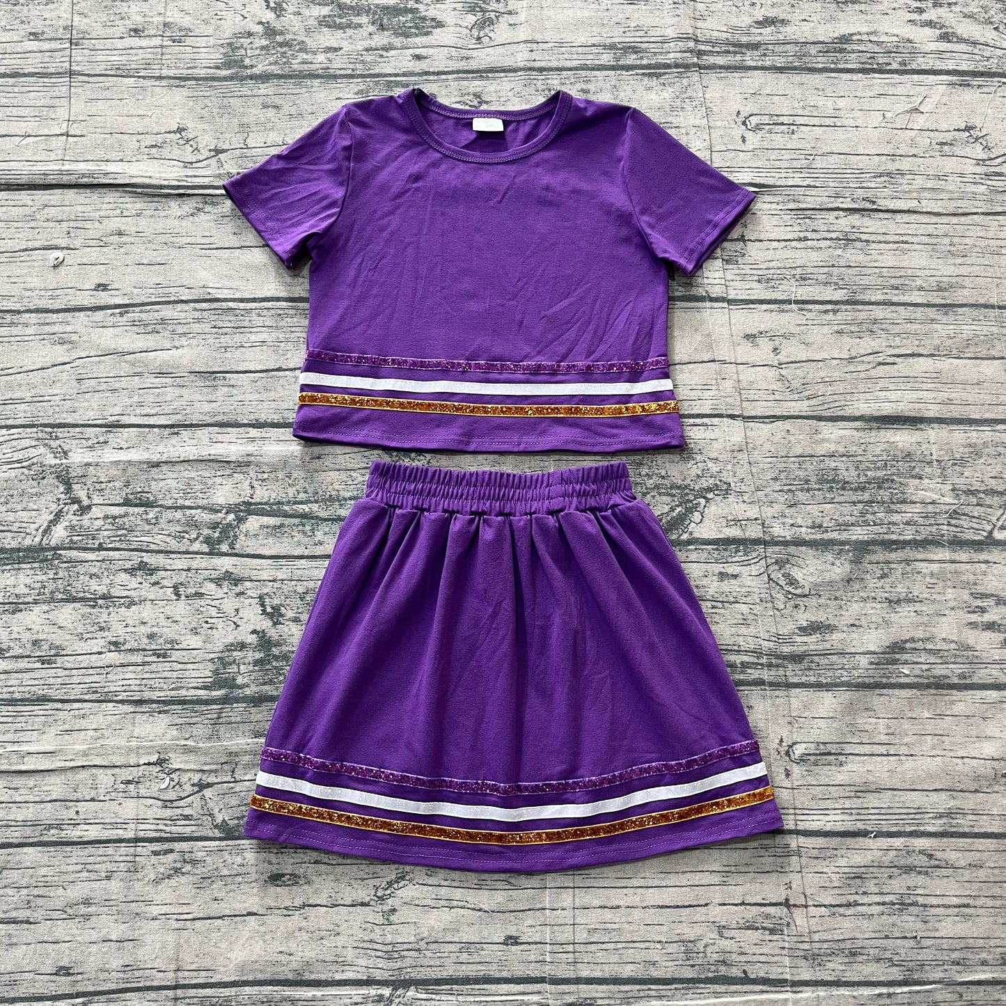 Lavender scallop top matching skorts girl summer outfit preorder