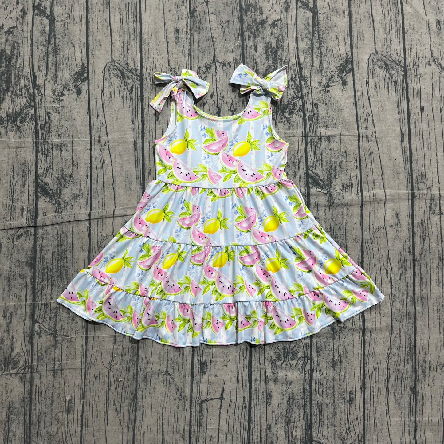 Watermelon print girls summer dress preorder