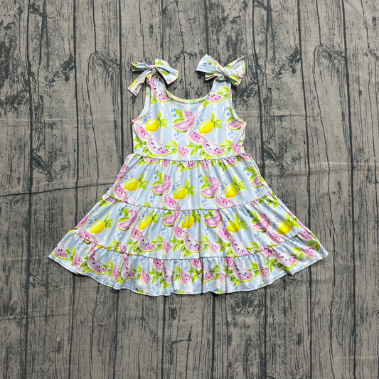 Watermelon print girls summer dress preorder