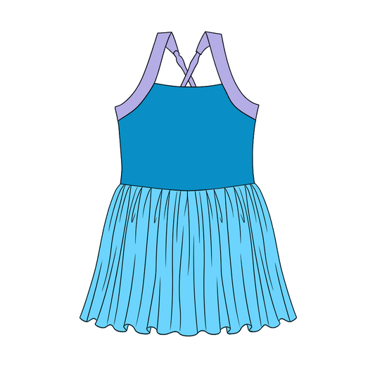 Princess print girls summer yoga dress preorder