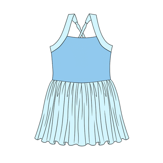 Princess print girls summer yoga dress preorder