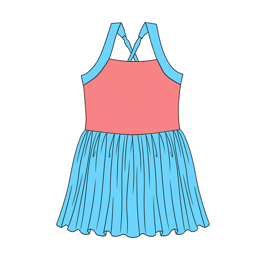 Princess print girls summer yoga dress preorder