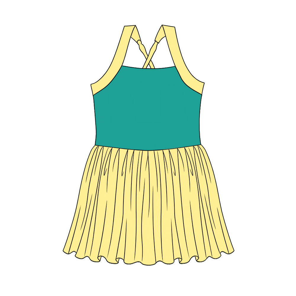 Princess print girls summer yoga dress preorder