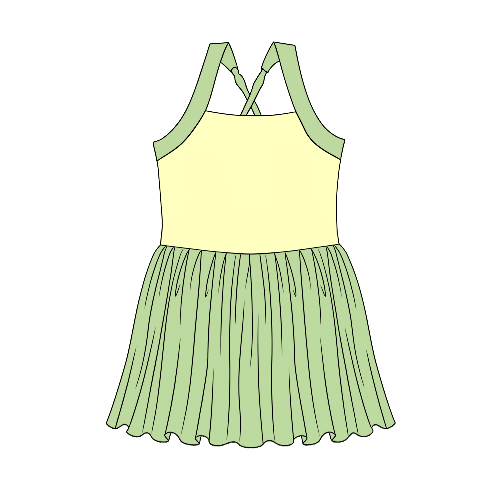 Princess print girls summer yoga dress preorder