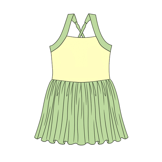 Princess print girls summer yoga dress preorder