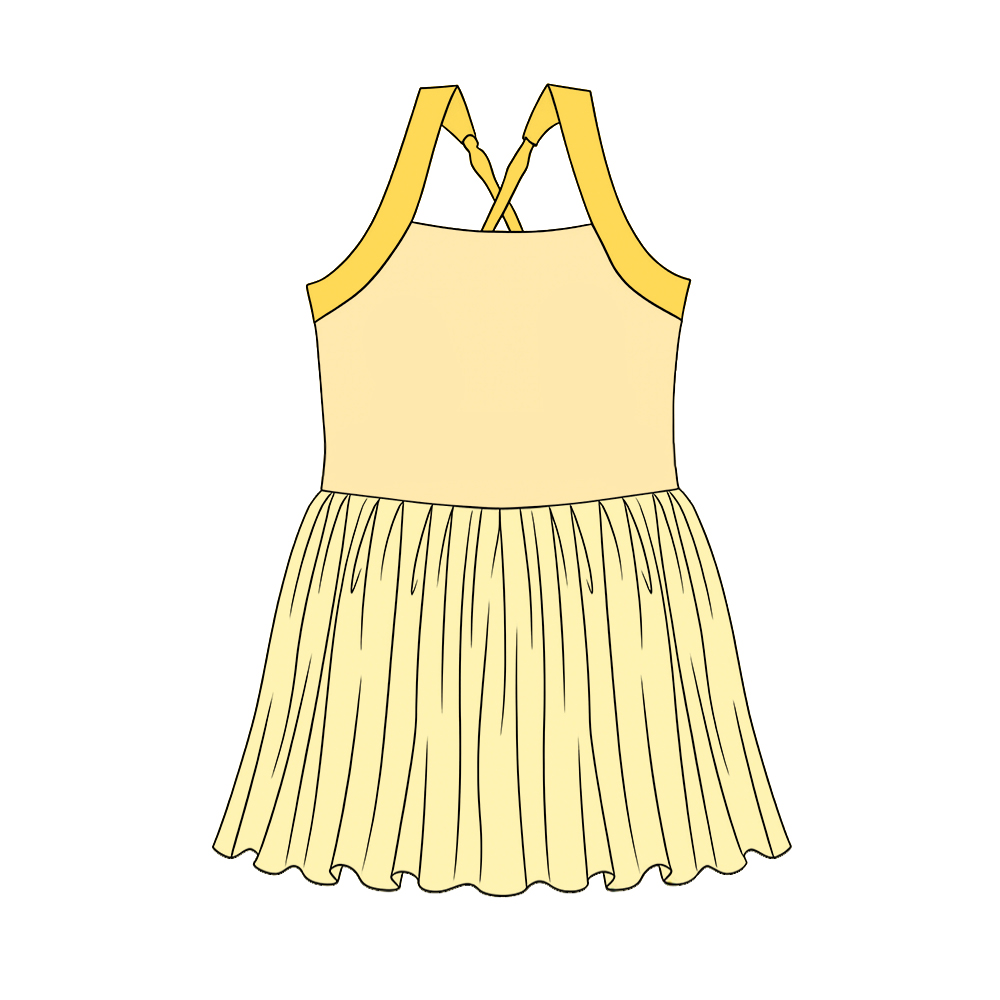 Princess print girls summer yoga dress preorder