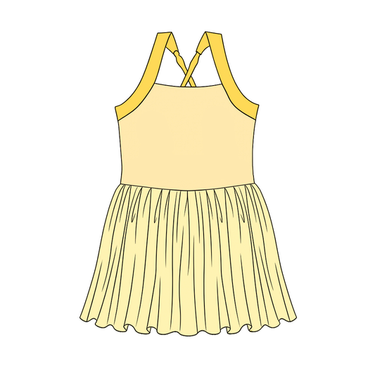 Princess print girls summer yoga dress preorder