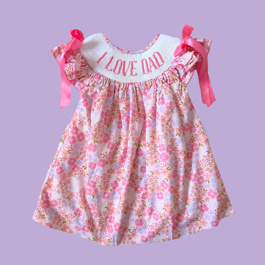 I love dad girls summer floral dress preorder
