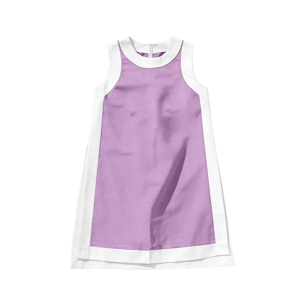 Lavender color girls summer yoga dress preorder