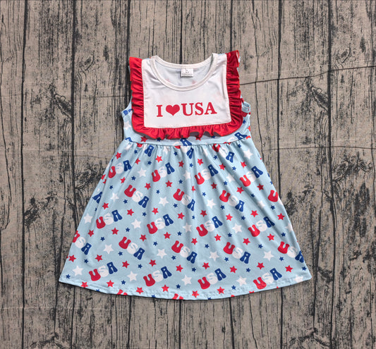 I love USA July 4th girls summer dress preorder