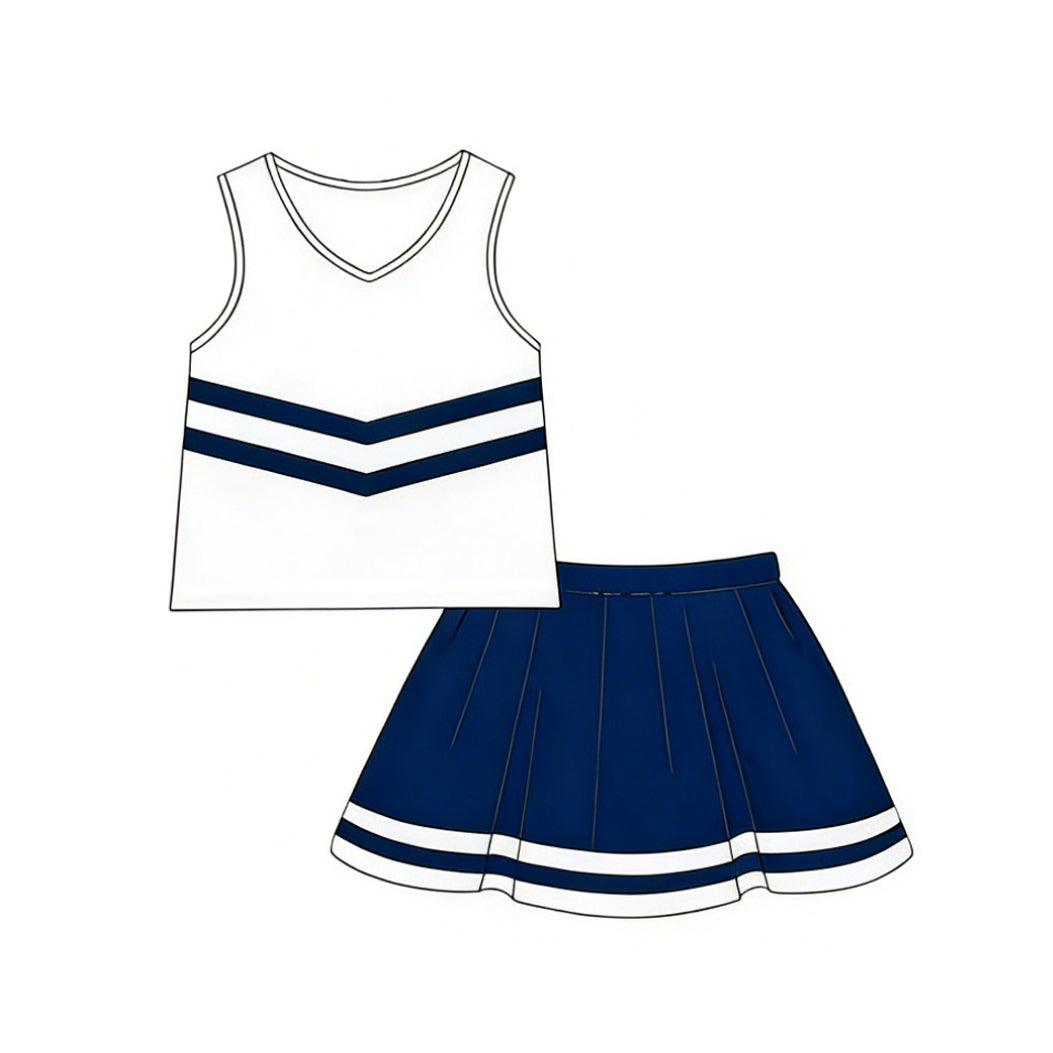 Navy tank top matching shorts girl summer skort outfit preorder