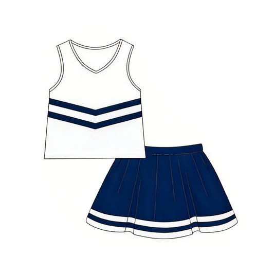 Navy tank top matching shorts girl summer skort outfit preorder