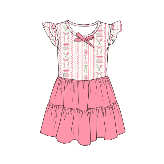 Bow print toddle baby girl summer dress preorder