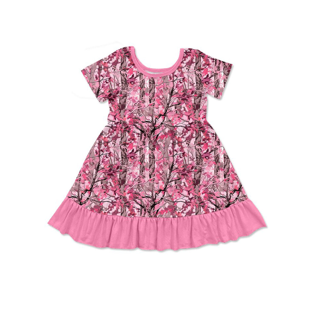 Pink camo print toddle baby girl summer dress preorder