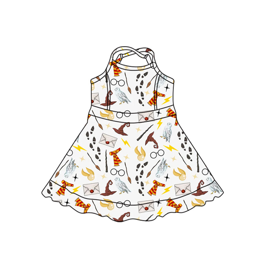 Magic print girls summer yoga dress preorder