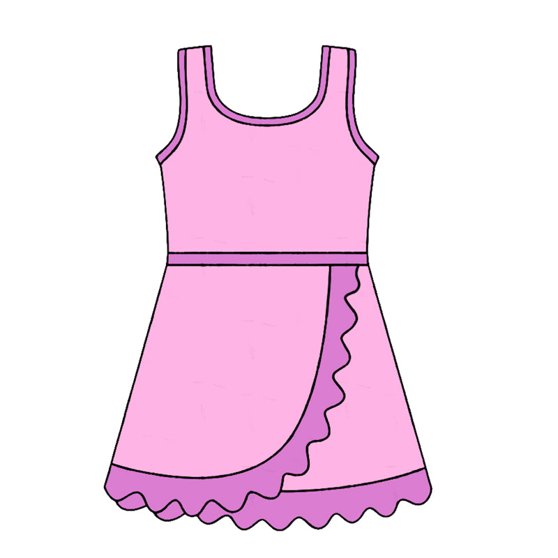Pink lavender color girls summer yoga dress preorder