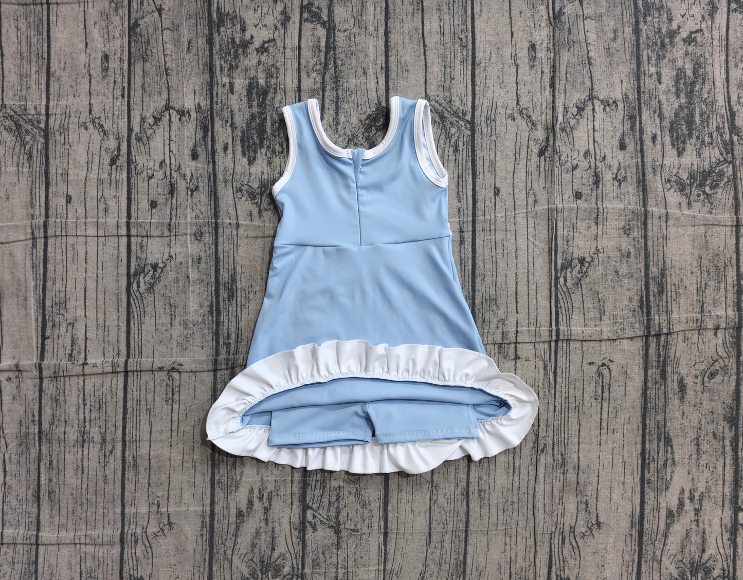 Blue white color girls summer yoga dress preorder
