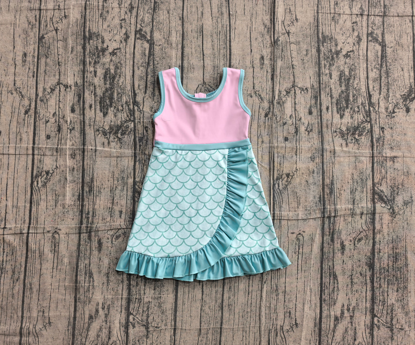 Mermaid color girls summer yoga dress preorder