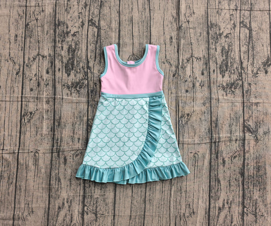 Mermaid color girls summer yoga dress preorder
