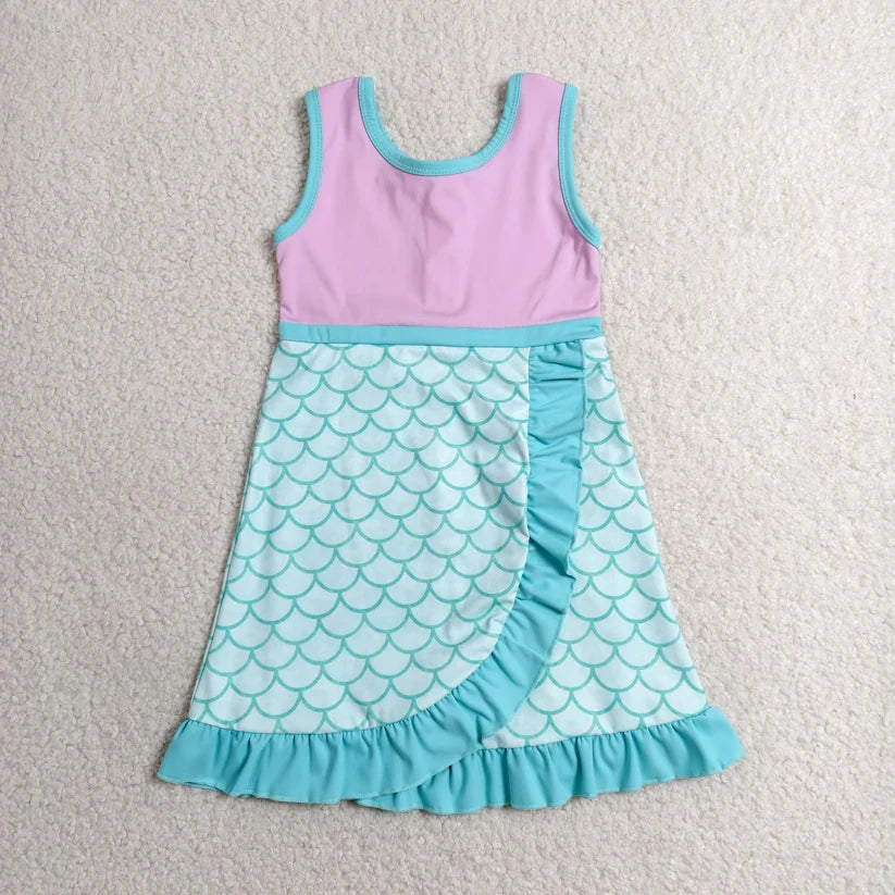 Baby girls mermaid cartoon dress
