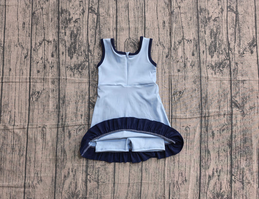 Blue navy color girls summer yoga dress preorder