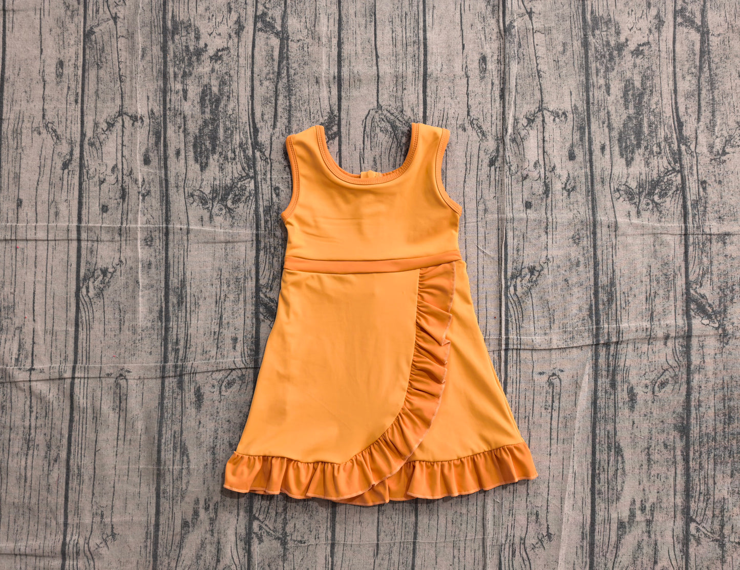Orange color girls summer yoga dress preorder