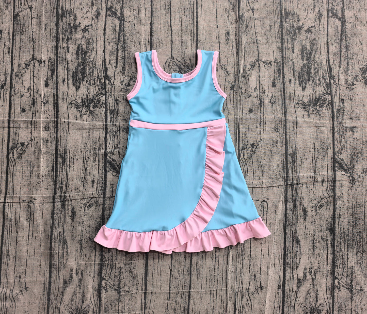 Pink turquoise color girls summer yoga dress preorder