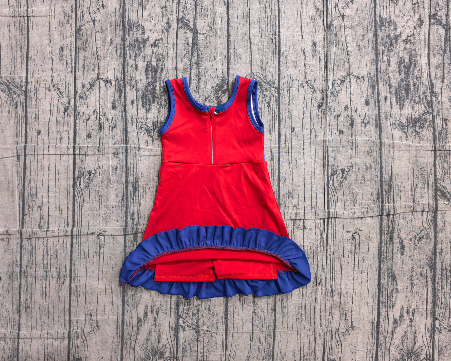 Red navy color girls summer yoga dress preorder