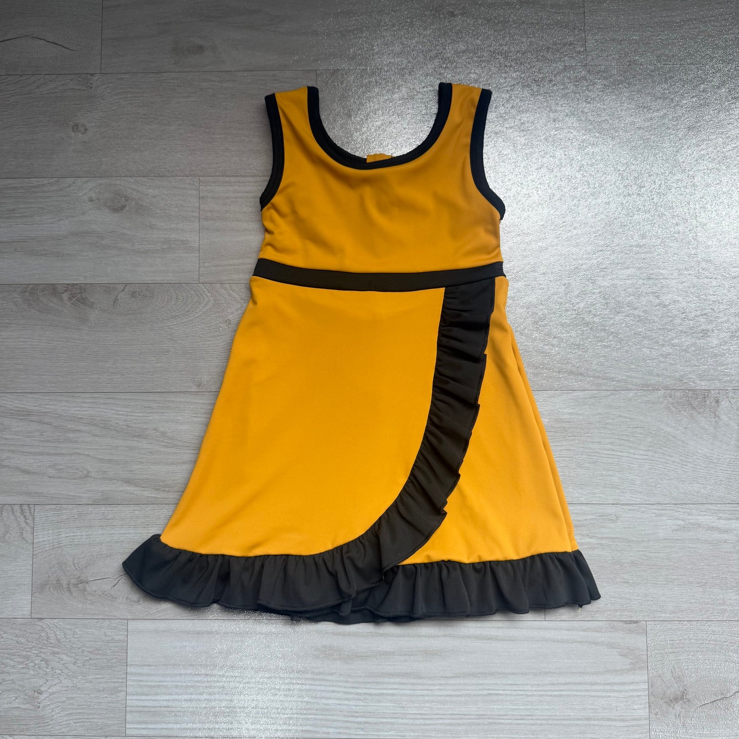 Gold black color girls summer yoga dress preorder