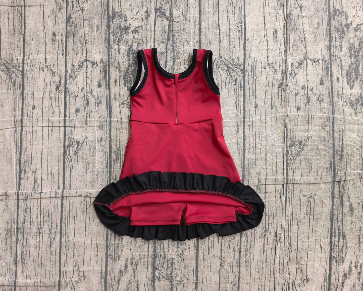 Wine red black color girls summer yoga dress preorder