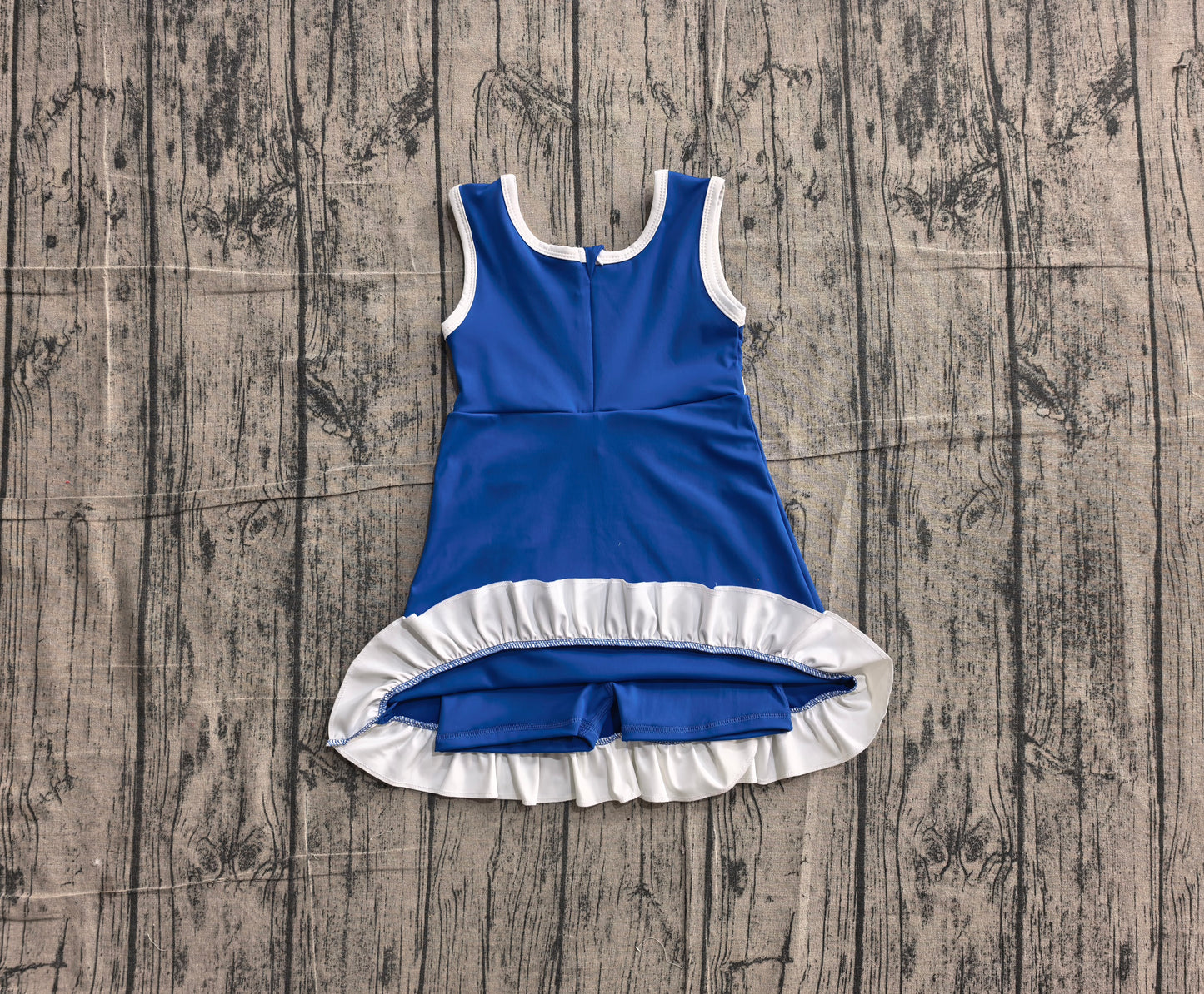 Blue white color girls summer yoga dress preorder