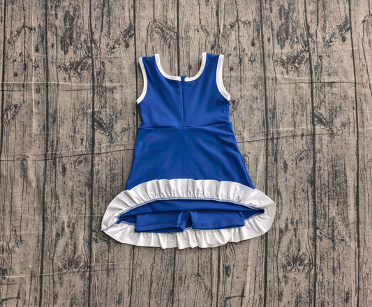 Blue white color girls summer yoga dress preorder