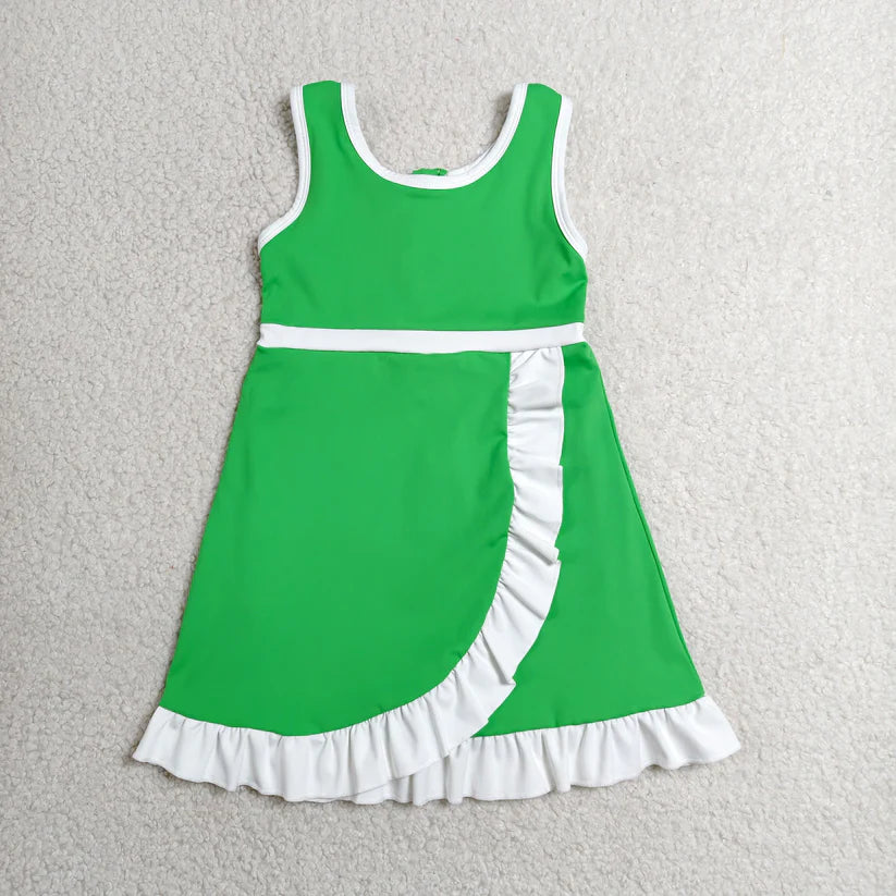 Mermaid color girls summer yoga dress