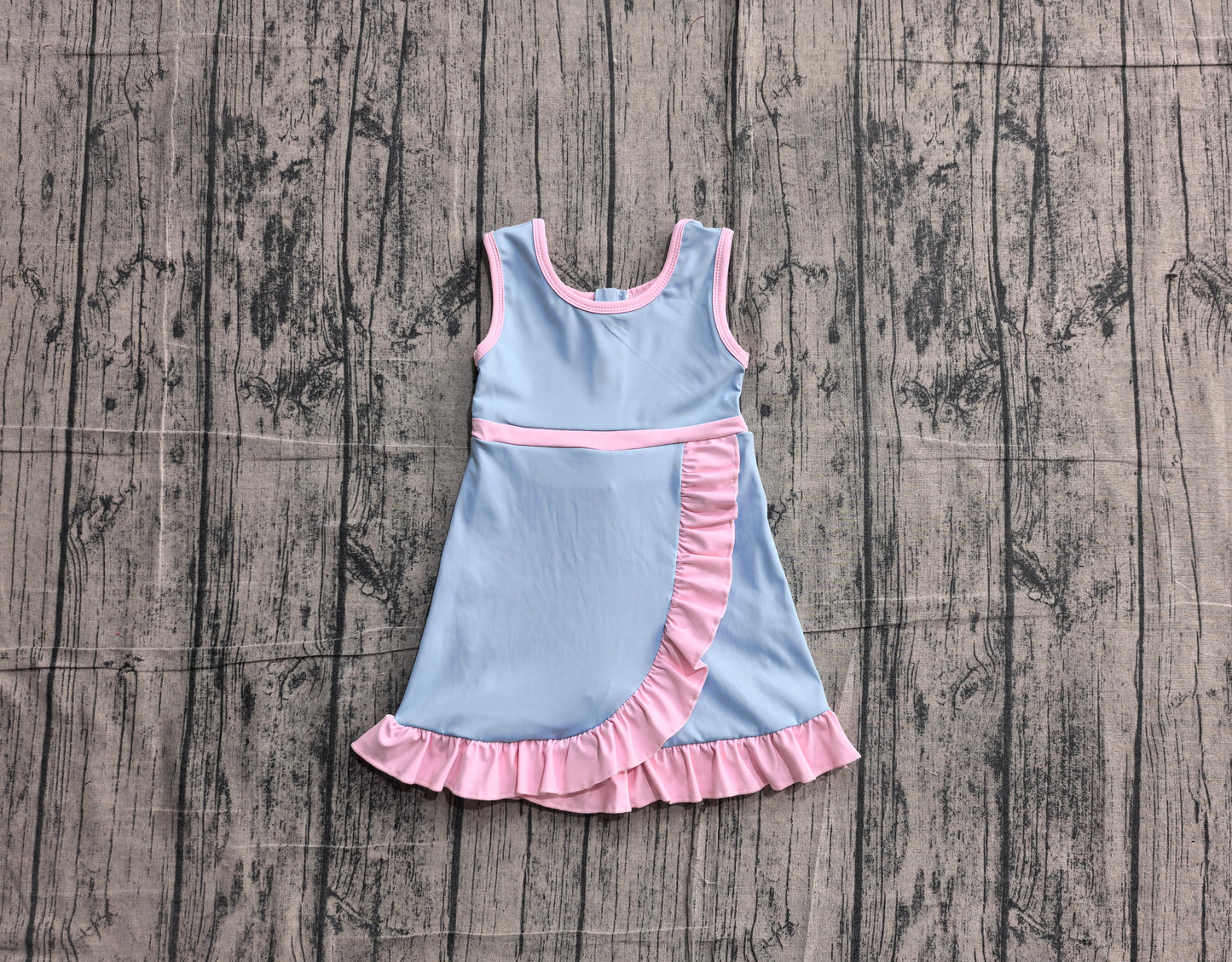 Blue pink color girls summer yoga dress preorder